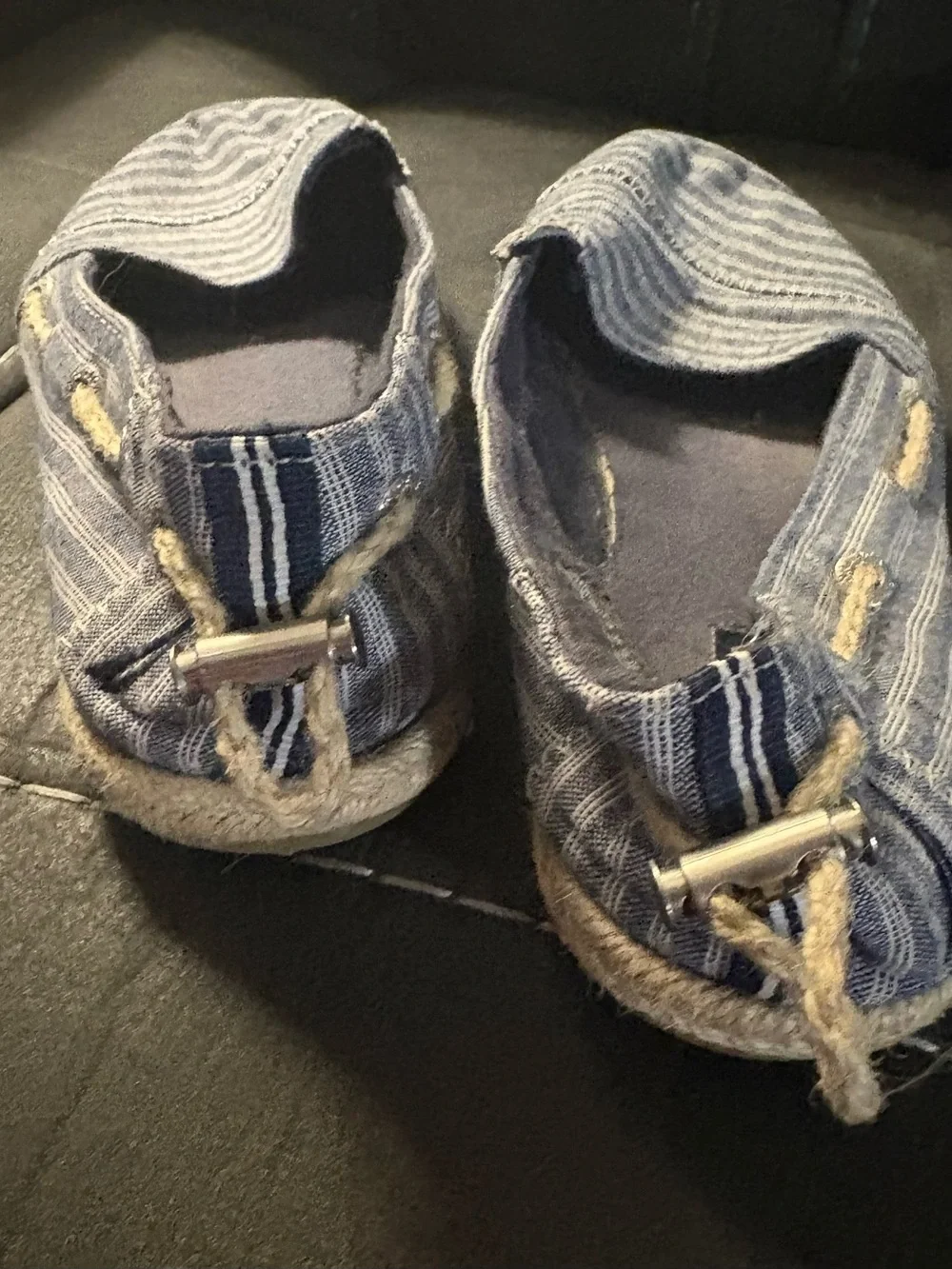 Nautica Women’s Denim Blue & White Flat Espadrilles Shoes Sz 7 Beach Casual